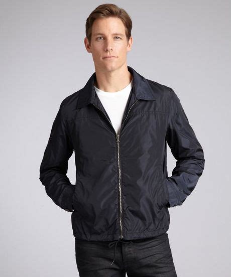 prada windbreaker blue|Prada windbreakers for men.